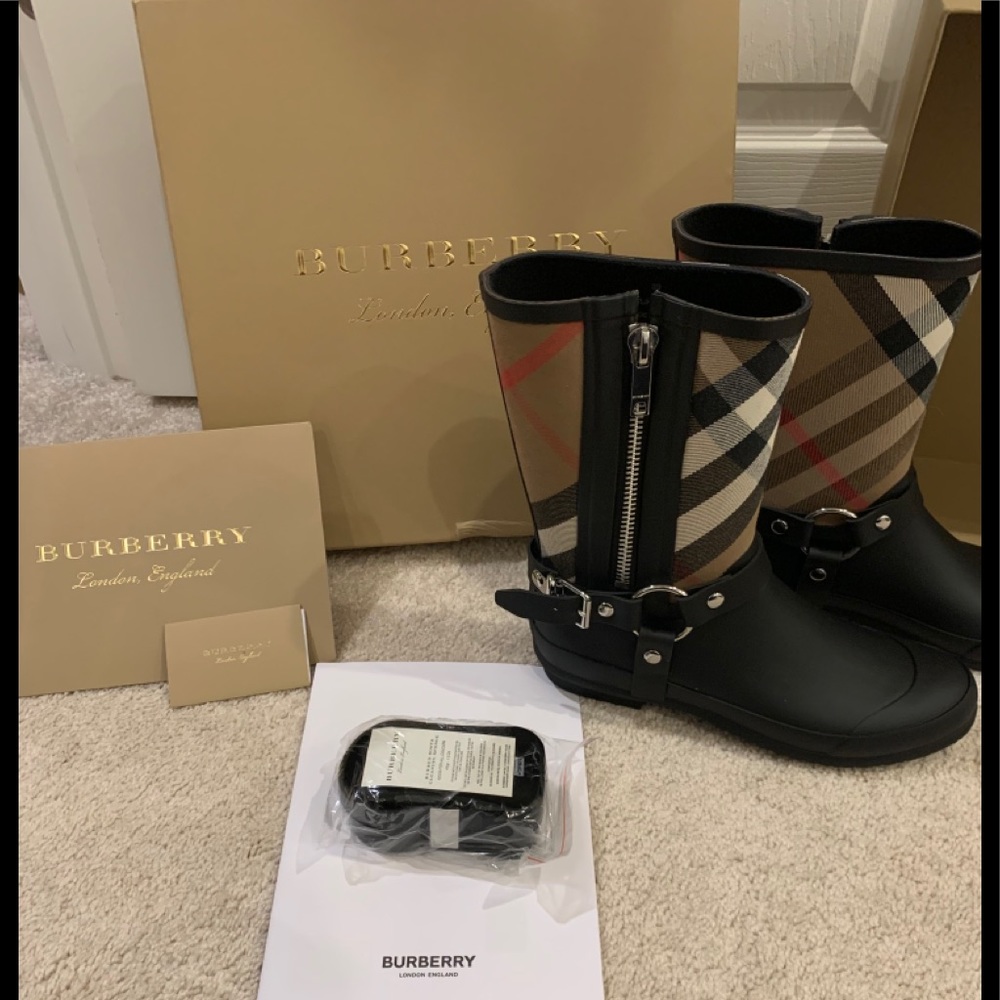 Burberry biker boots